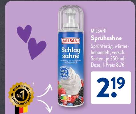 MILSANI Sprühsahne