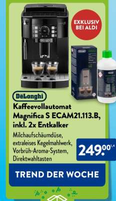 DeLonghi Kaffeevollautomat Magnifica S ECAM21.113.B