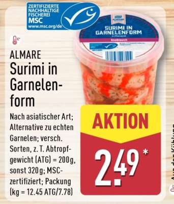 ALMARE Surimi in Garnelenform