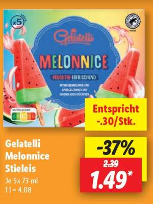 Gelatelli Melonnice Stieleis