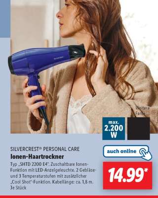 SILVERCREST® PERSONAL CARE Ionen-Haartrockner