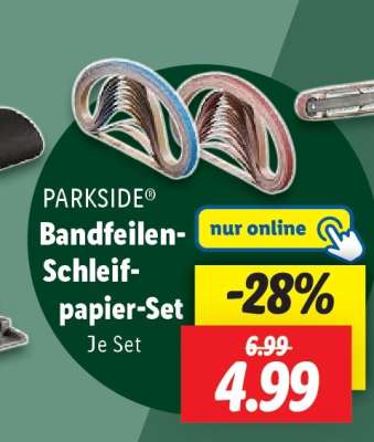 PARKSIDE® Bandfeilen-Schleifpapier-Set