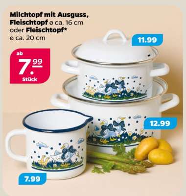 Milchtopf mit Ausguss, Fleischtopf