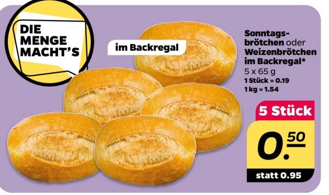 Sonntagsbrötchen oder Weizenbrötchen