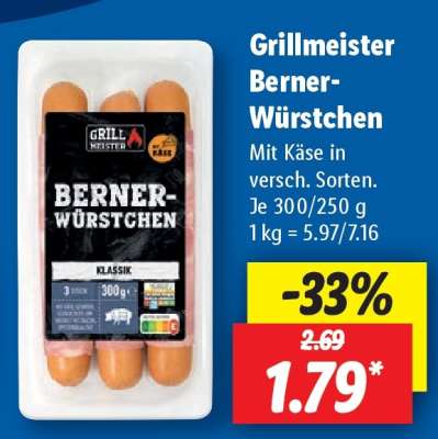 Grillmeister Berner-Würstchen