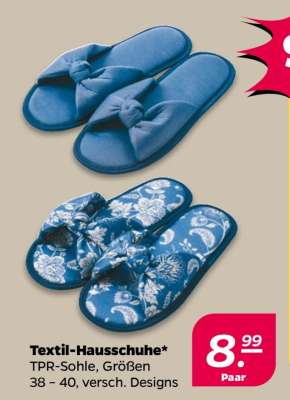 Textil-Hausschuhe