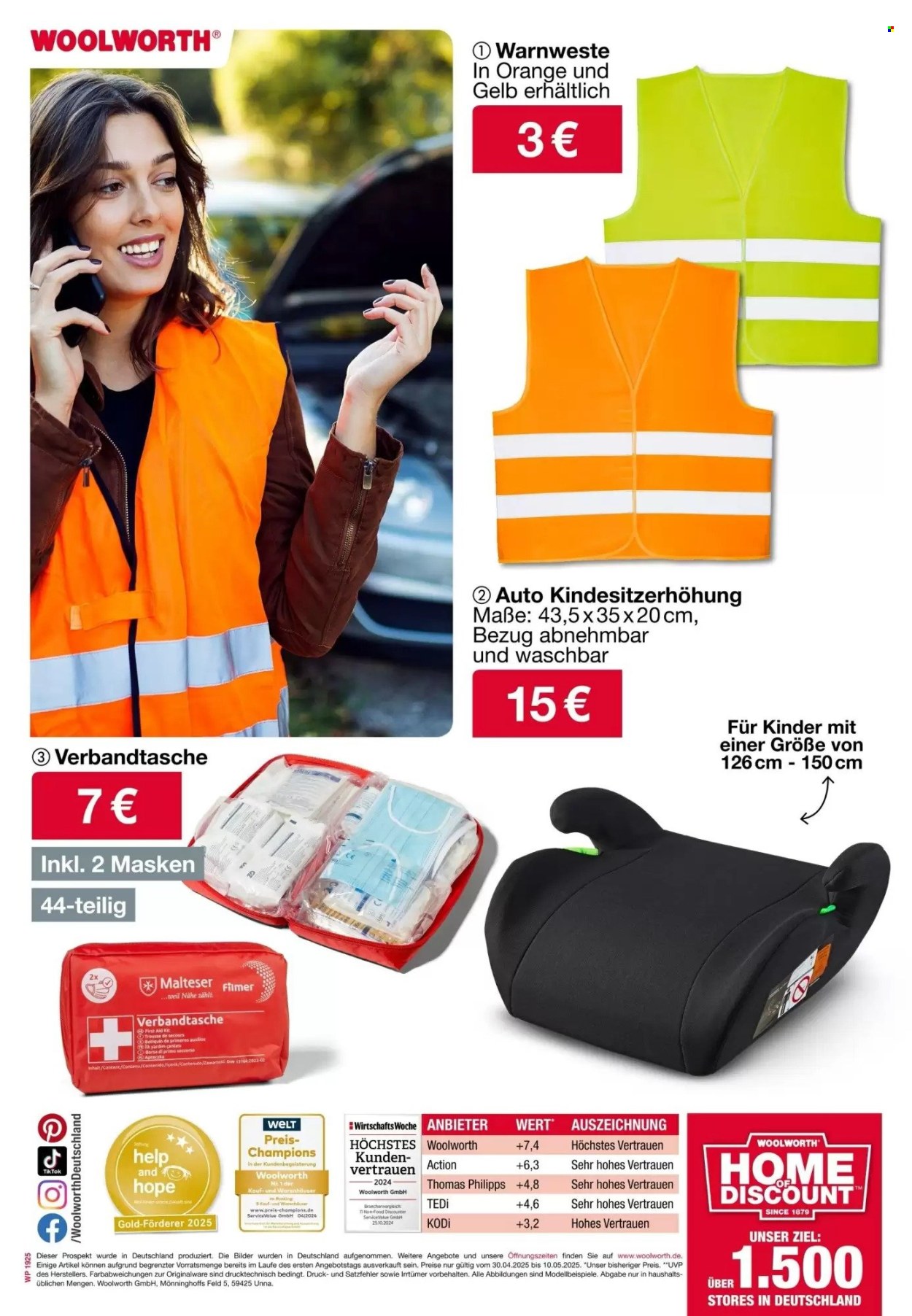 Woolworth Prospekte  - 30.04.2025 - 10.05.2025. Seite 1
