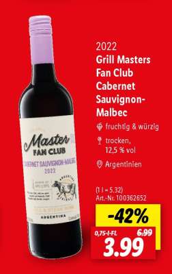 Grill Masters Fan Club Cabernet Sauvignon-Malbec