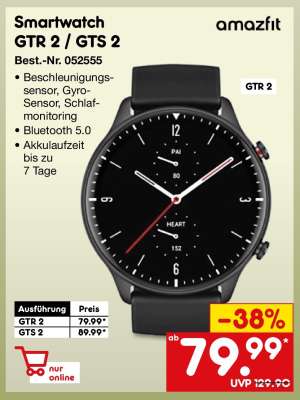 Smartwatch GTR 2 / GTS 2