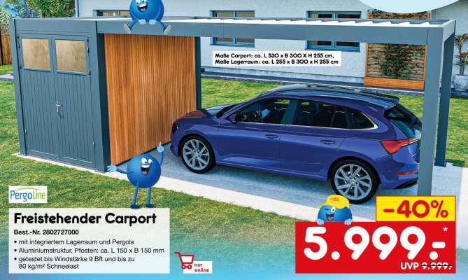 Freistehender Carport