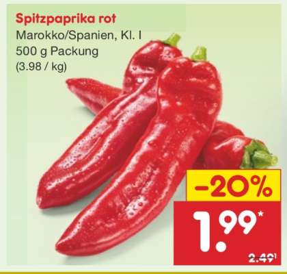 Spitzpaprika rot*