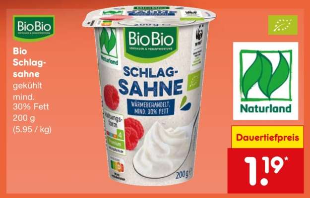 Bio-Schlagsahne
