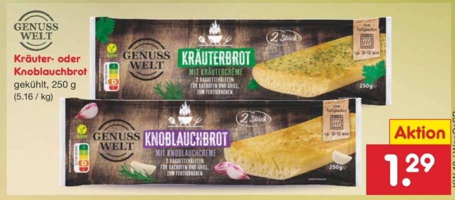 Kräuter- oder Knoblauchbrot
