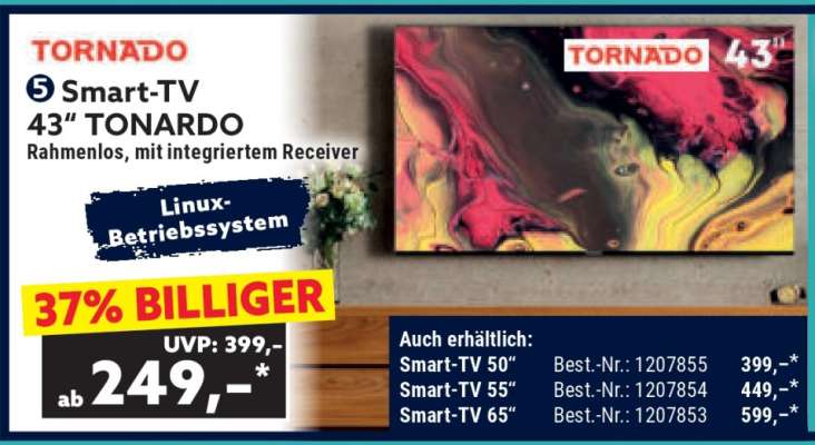 Smart-TV 43" TONARDO