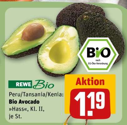 Bio Avocado »Hass«, Kl. II, je St.