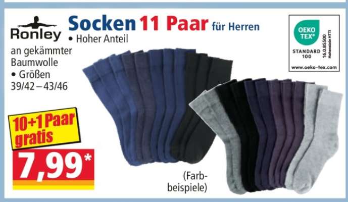 Socken 11 Paar für Herren