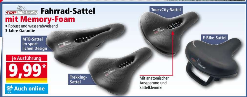 Fahrrad-Sattel mit Memory-Foam