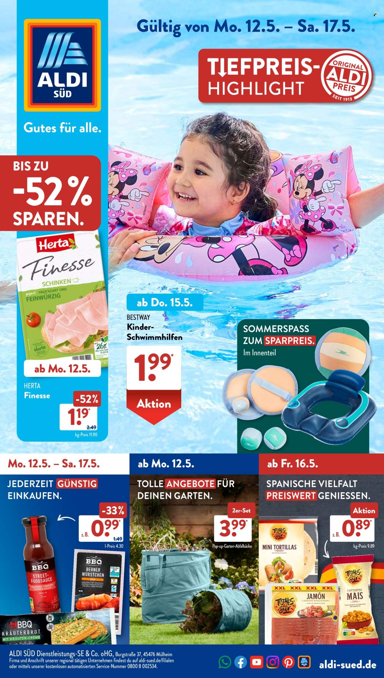 ALDI SÜD Prospekte  - 12.05.2025 - 17.05.2025. Seite 1