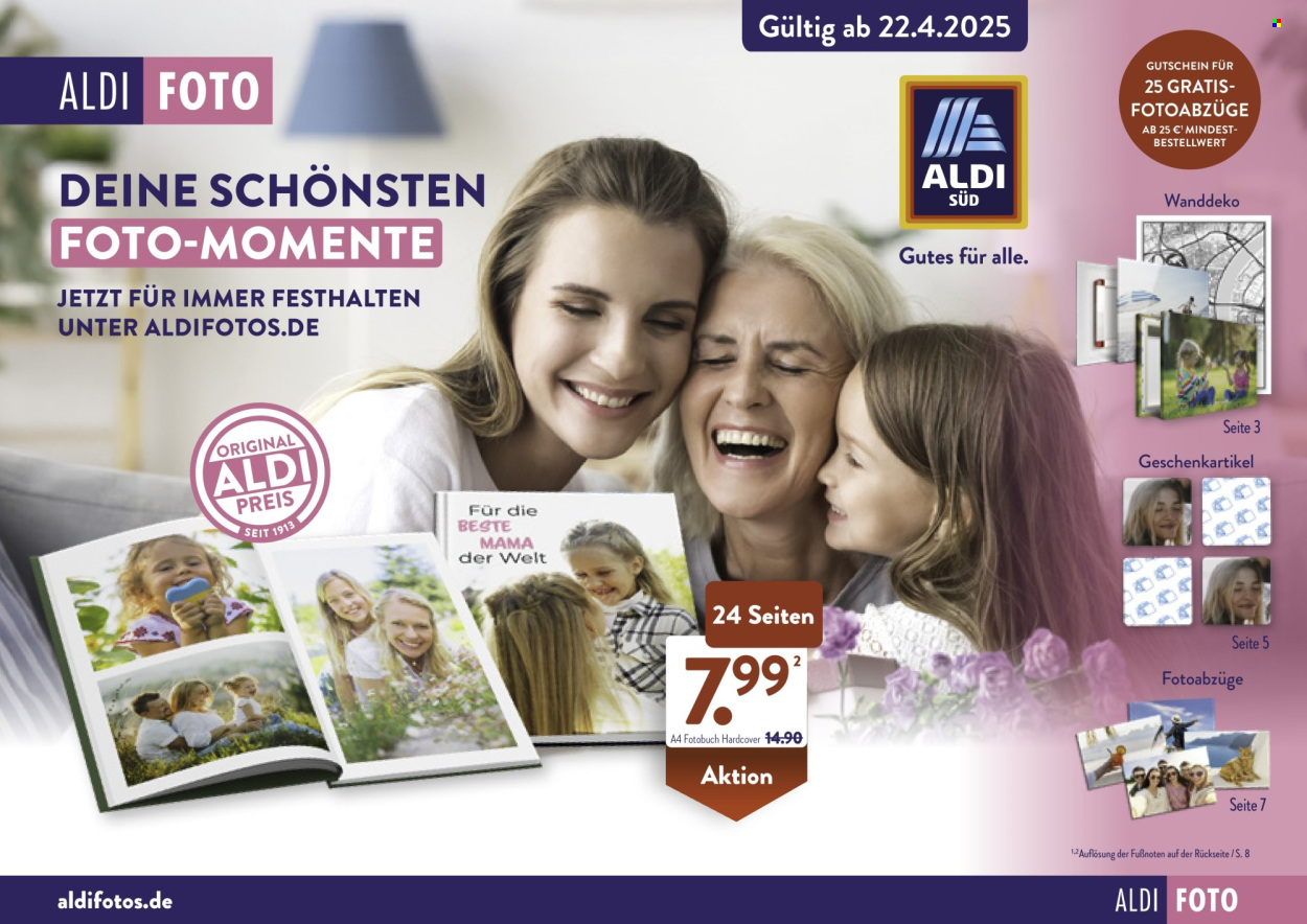 ALDI SÜD Prospekte  - 22.04.2025 - 2.06.2025. Seite 1
