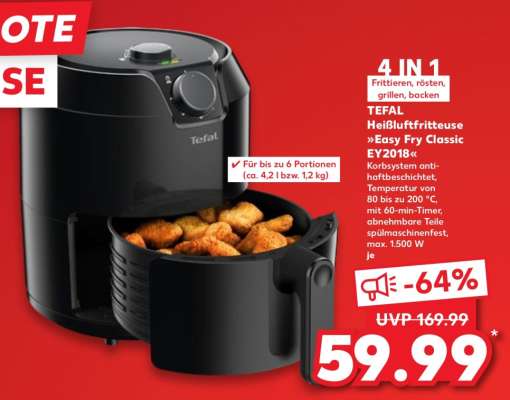 TEFAL Heißluftfritteuse »Easy Fry Classic EY2018«