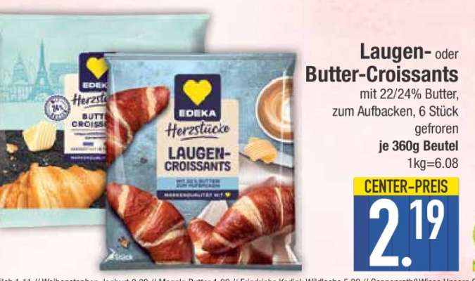 Laugen- oder Butter-Croissants