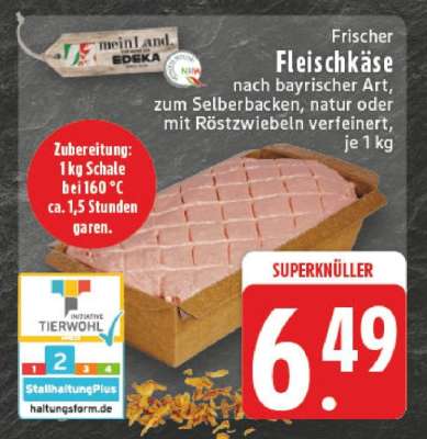 Frischer Fleischkäse