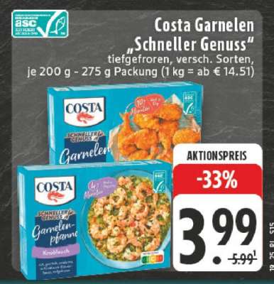 Costa Garnelen „Schneller Genuss“