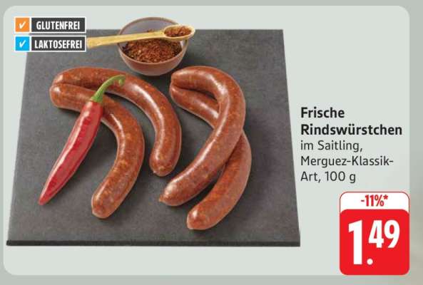 Frische Rindswürstchen
