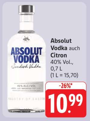 Absolut Vodka auch Citron