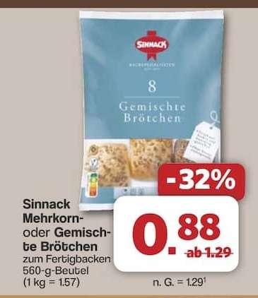 Sinnack Mehrkorn- oder Gemischte Brötchen