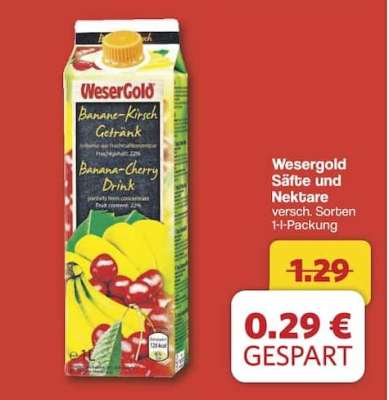 Wesergold Säfte und Nektare