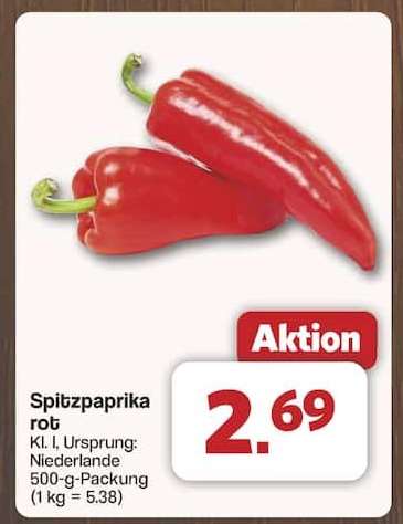 Spitzpaprika rot*