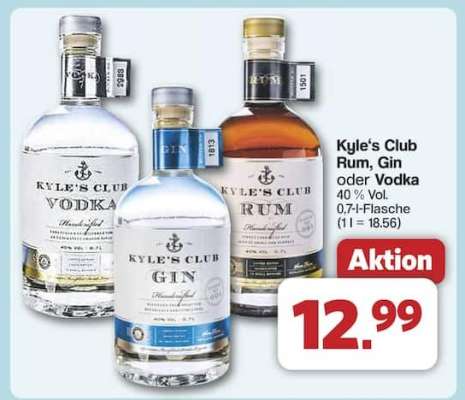 Kyle's Club Rum, Gin oder Vodka