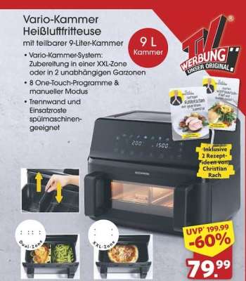 Vario-Kammer Heißluftfritteuse