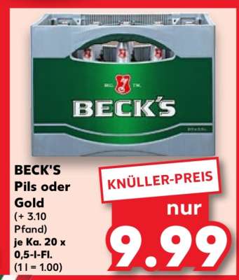 BECK'S Pils oder Gold