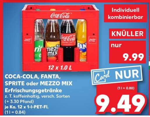 Coca-Cola, Fanta, Sprite oder Mezzo Mix
