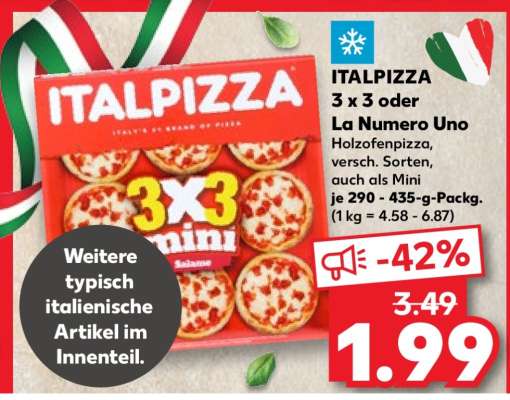 ITALPIZZA 3 x 3 oder La Numero Uno