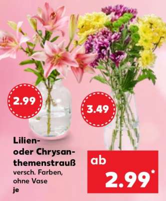 Lilien- oder Chrysanthemenstrauß