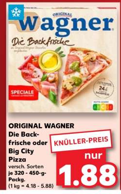 ORIGINAL WAGNER Die Backfrische oder Big City Pizza
