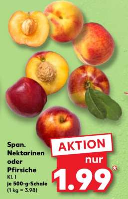 Span. Nektarinen oder Pfirsiche