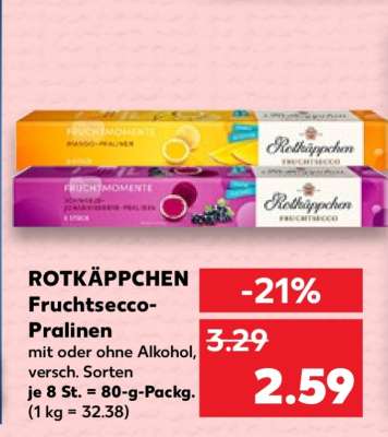 ROTKÄPPCHEN Fruchtsecco-Pralinen