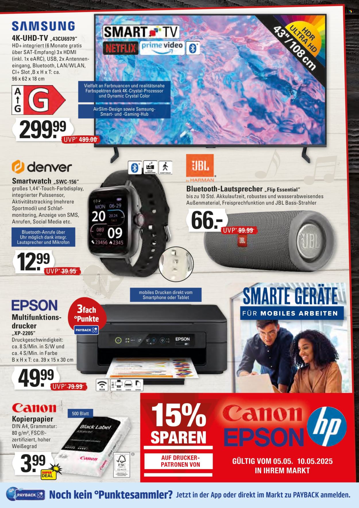 E center Prospekte  - 5.05.2025 - 10.05.2025. Seite 1