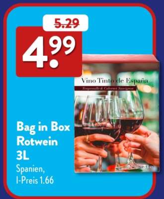 Bag in Box Rotwein 3L