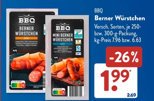 BBQ Berner Würstchen