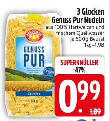 3 Glocken Genuss Pur Nudeln