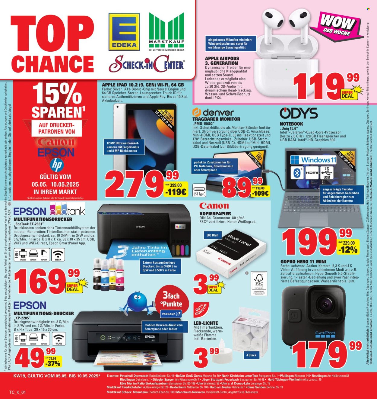 E center Prospekte  - 5.05.2025 - 10.05.2025. Seite 1