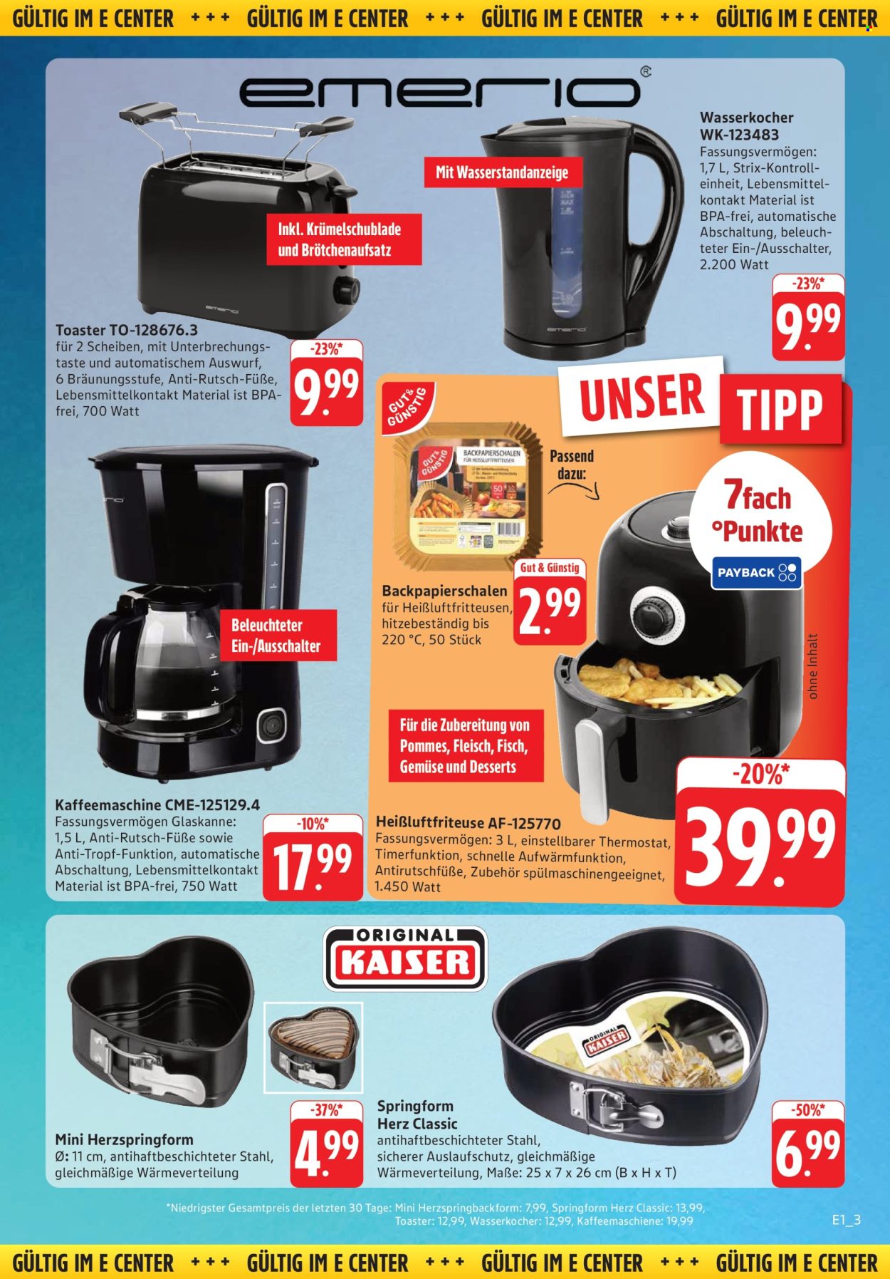 E center Prospekte  - 5.05.2025 - 10.05.2025. Seite 1