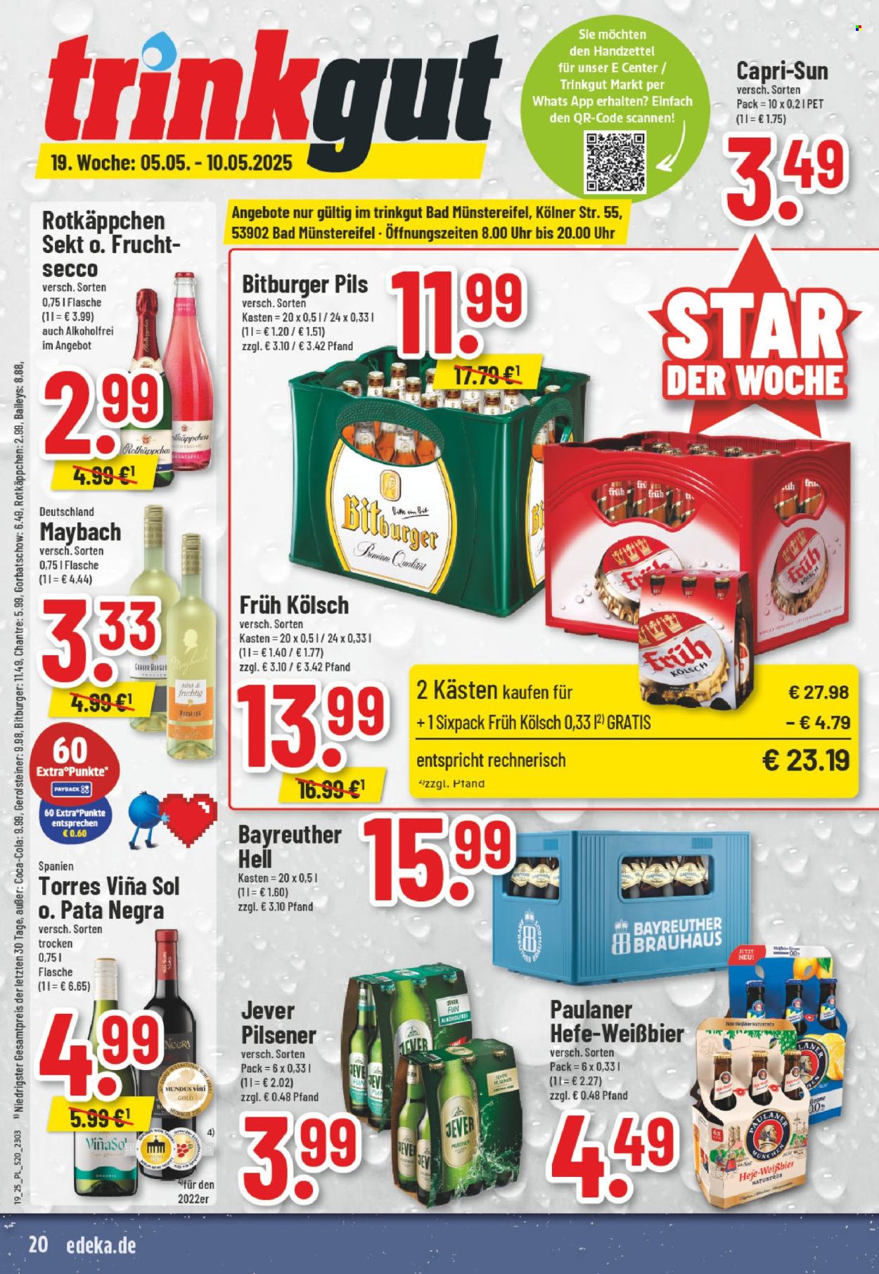 E center Prospekte  - 5.05.2025 - 10.05.2025. Seite 1
