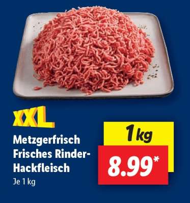 Metzgerfrisch Frisches Rinder- Hackfleisch