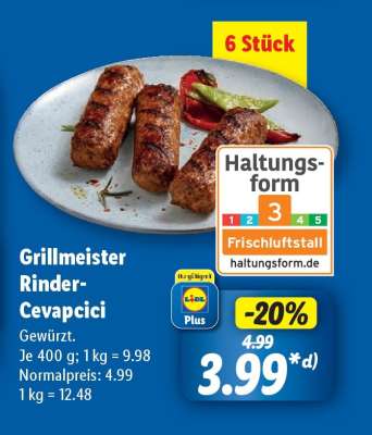 Grillmeister Rinder- Cevapcici